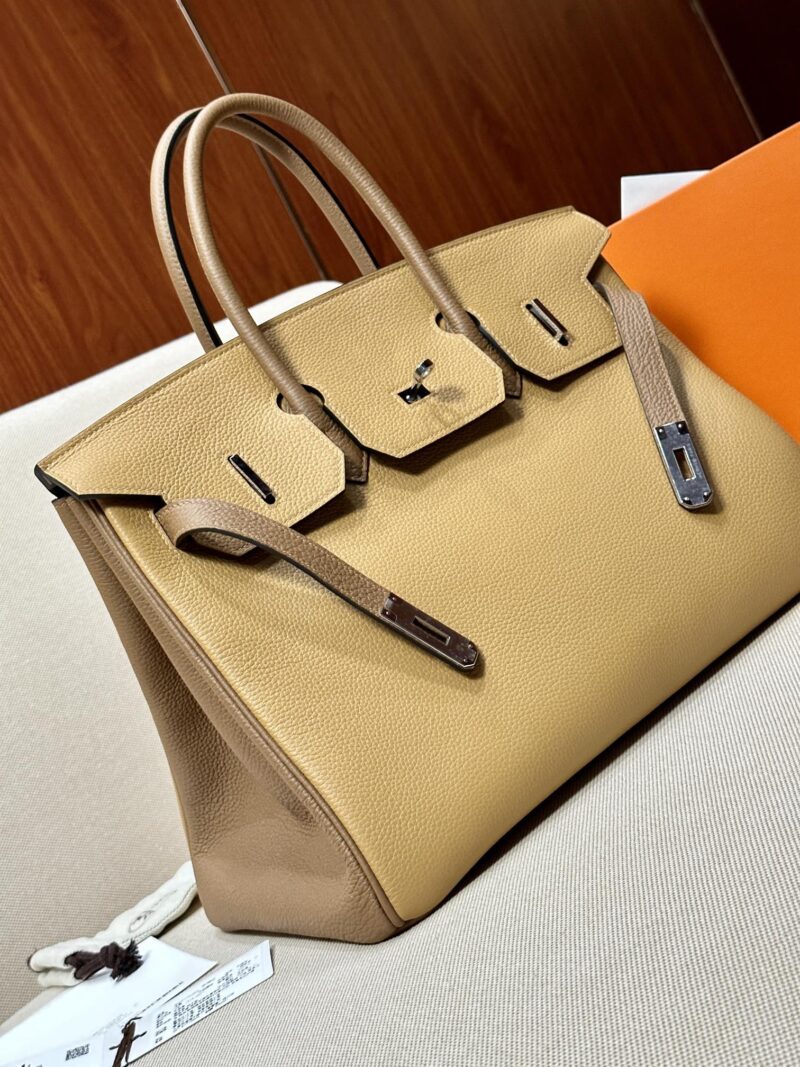 Hermès Birkin 35 Biscuit, Alezan, Etoupe Togo Palladium Hardware - Image 3