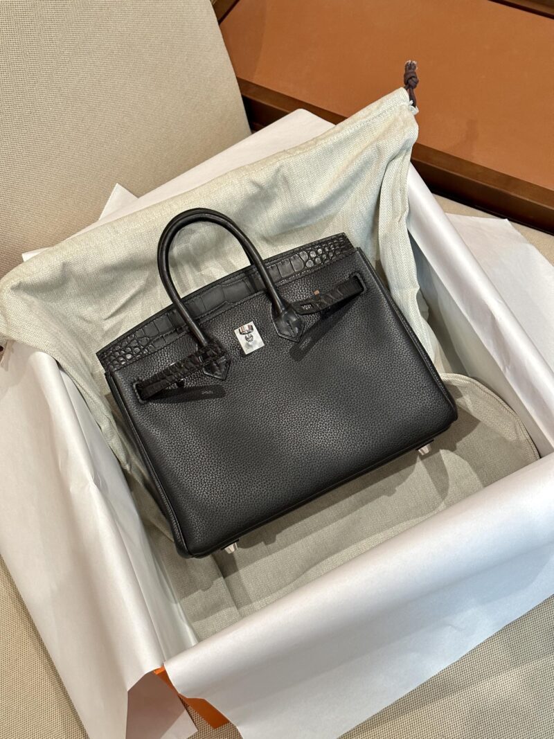 Hermès Birkin 25 Noir, Silver Touch Palladium Hardware
