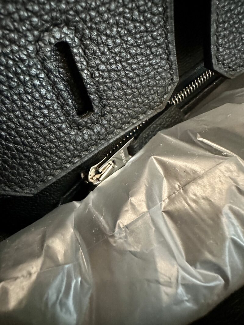 Hermès Birkin 25 Noir, Silver Togo Palladium Hardware - Image 19