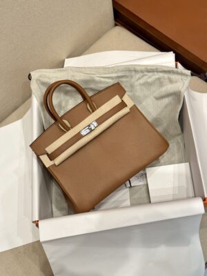 Hermès Birkin 25 Gold Chevre Palladium Hardware