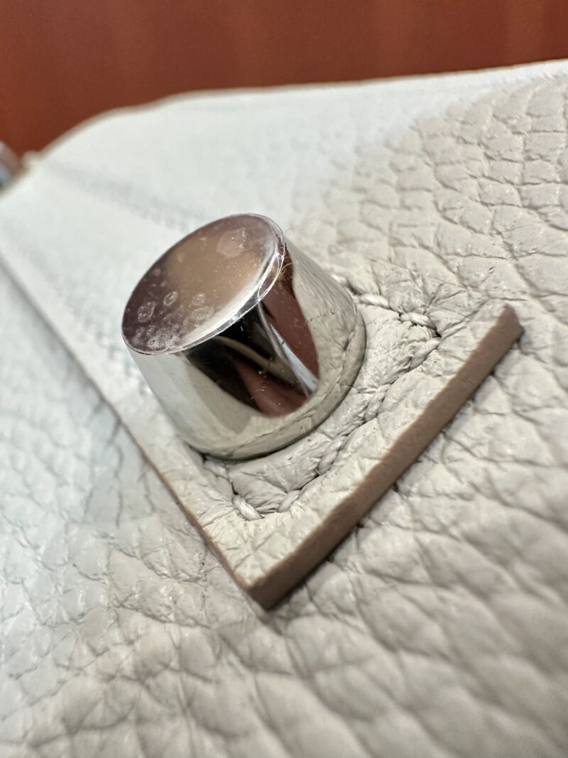 Hermès Birkin 25 Beton Togo Palladium Hardware - Image 8