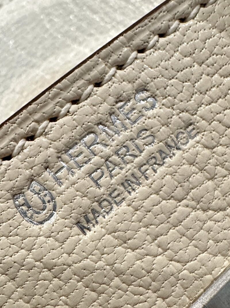 Hermès Birkin 25 Nata, Blue Brume Chevre Palladium Hardware - Image 8