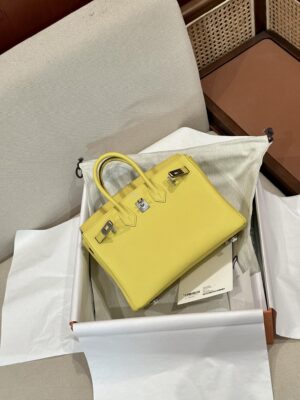 Hermès Birkin 25 Jaune De Naples Epsom Palladium Hardware