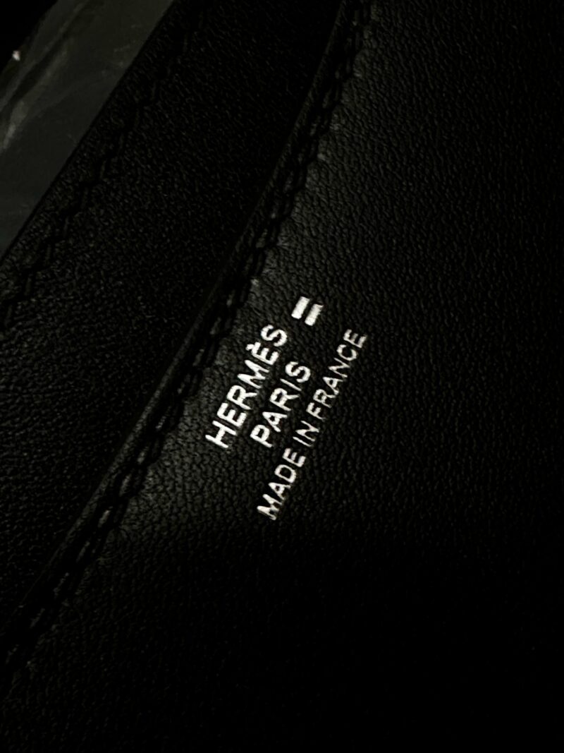 Hermès Constance 19 Noir, Lizard Buckle Swift Palladium Hardware - Image 4