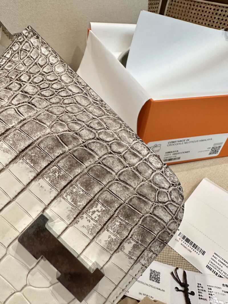 Hermès Constance 24 Himalaya Crocodile Palladium Hardware - Image 17
