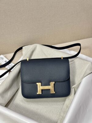 Hermès Constance 18 Blue Nuit Epsom Gold Hardware