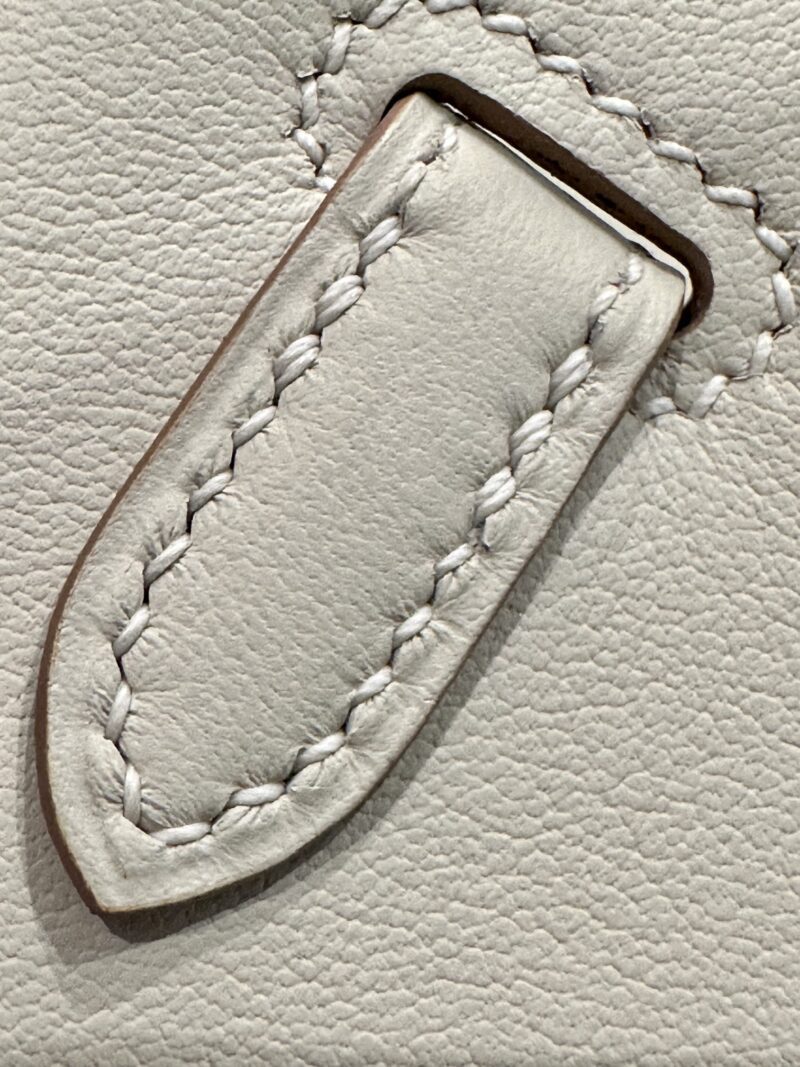 Hermès Kelly Pochette Craie Swift Palladium Hardware