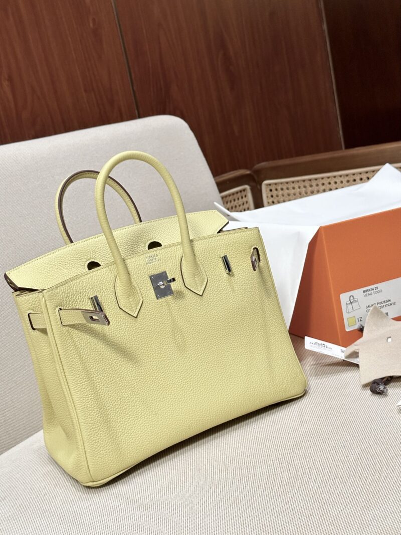 Hermès Birkin 25 Jaune Poussin Togo Palladium Hardware - Image 3