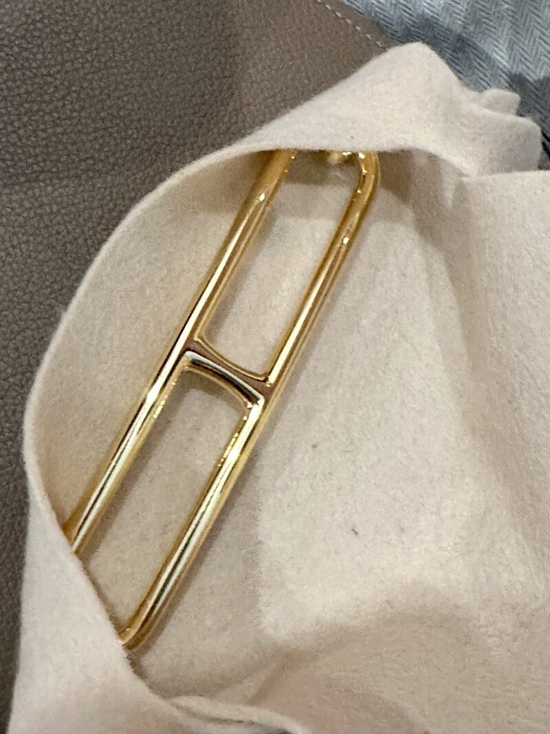 Hermès Roulis 18 Evercolor Beige Weimer Gold Hardware - Image 9