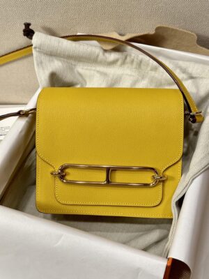 Hermès Roulis 19 Evercolor Amber Gold Hardware