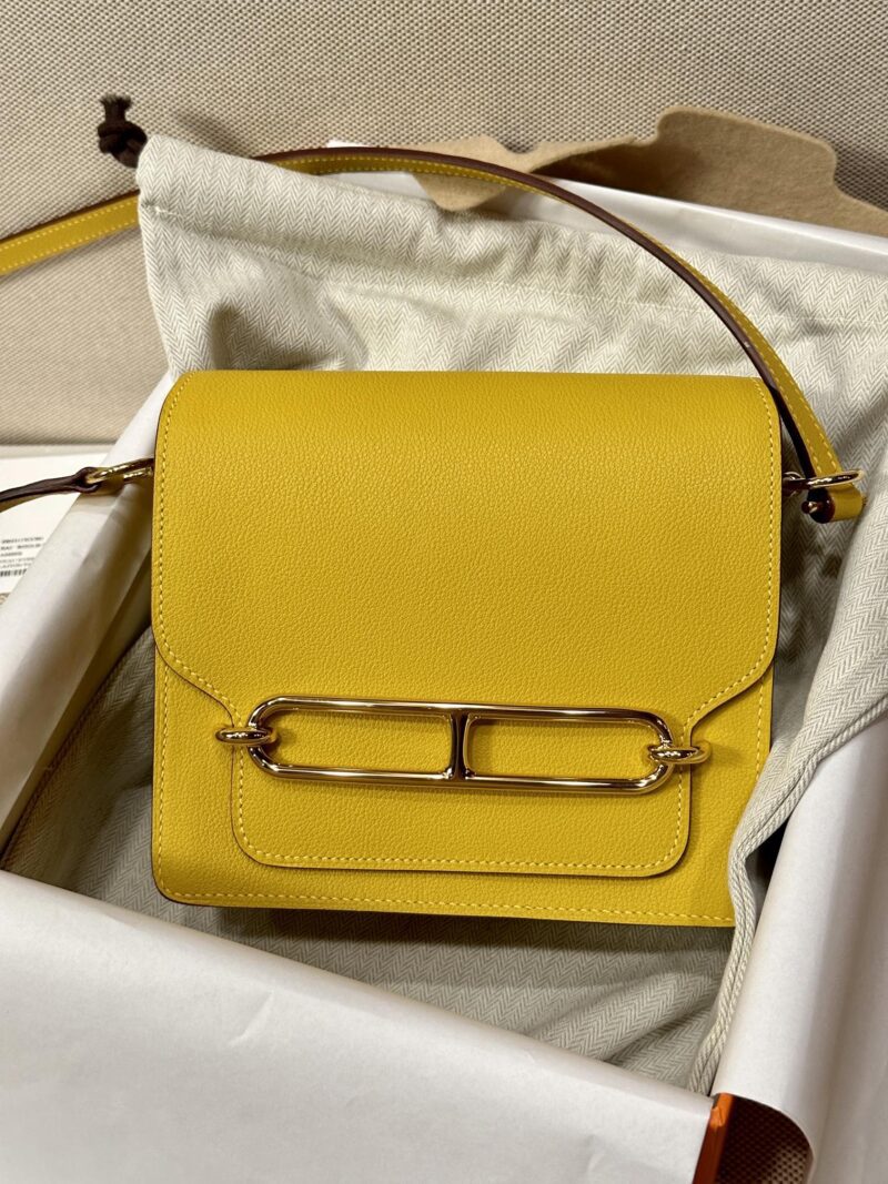 Hermès Roulis 19 Evercolor Amber Gold Hardware