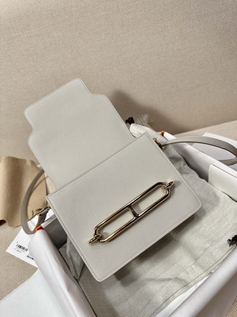 Hermès Roulis 19 Evercolor Gris Pearl Gold Hardware - Image 7