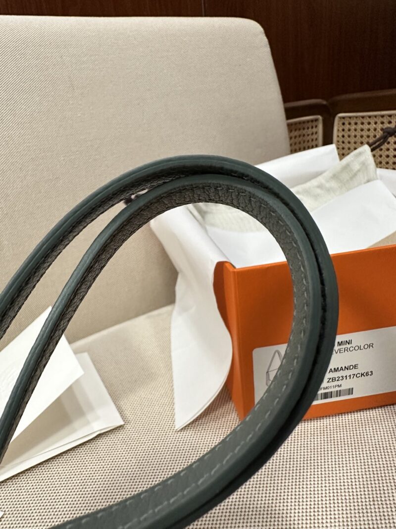 Hermès Roulis 19 Evercolor Vert Amande Silver Hardware - Image 9