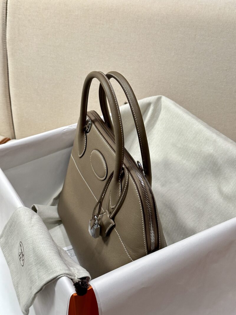 Hermès Bolide 31 Epsom Etoupe Silver Hardware