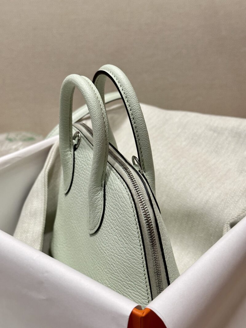 Hermès Mini Bolide 18 Chevre Vert Fizz Silver Hardware