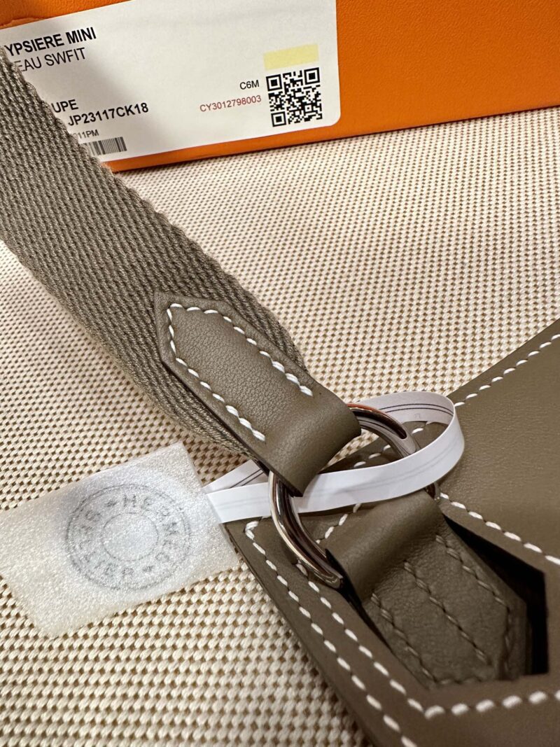 Hermès Jypsiere 23 Swift Etoupe Silver Hardware - Image 8
