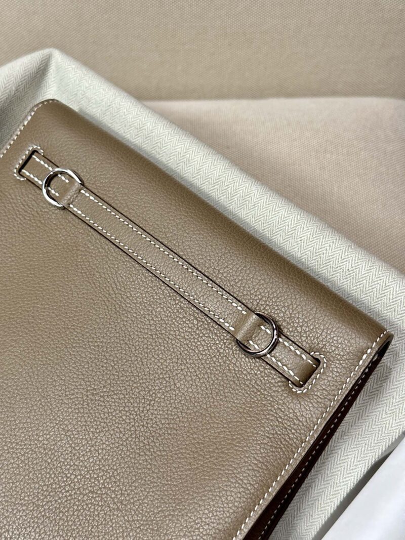 Hermès Kelly Danse 22 Evercolor Etoupe Silver Hardware