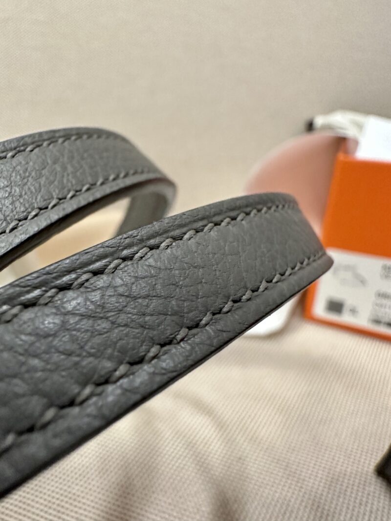 Hermès Kelly Danse 22 Evercolor Gris Meyer Silver Hardware - Image 8