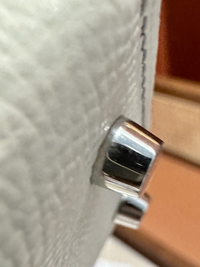 Hermès Mini Kelly 19 Epsom Craie & Gris Asphalt Silver Hardware - Image 17