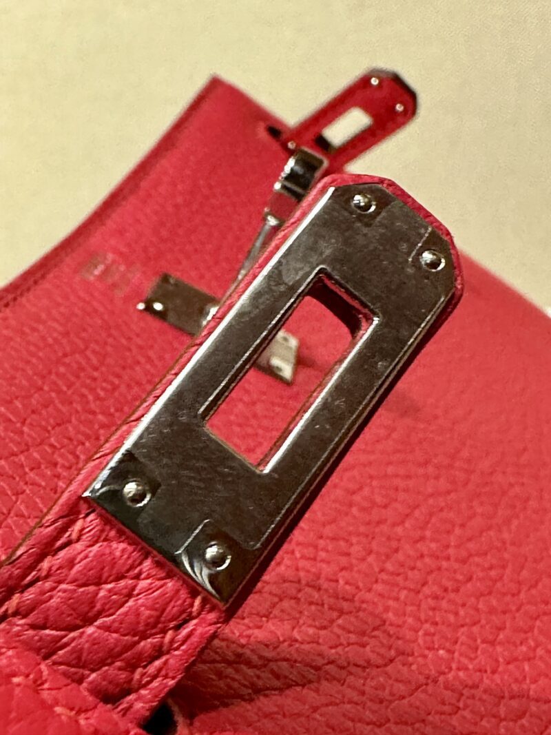 Hermès Kelly 25 Togo Rose Silver Hardware - Image 5