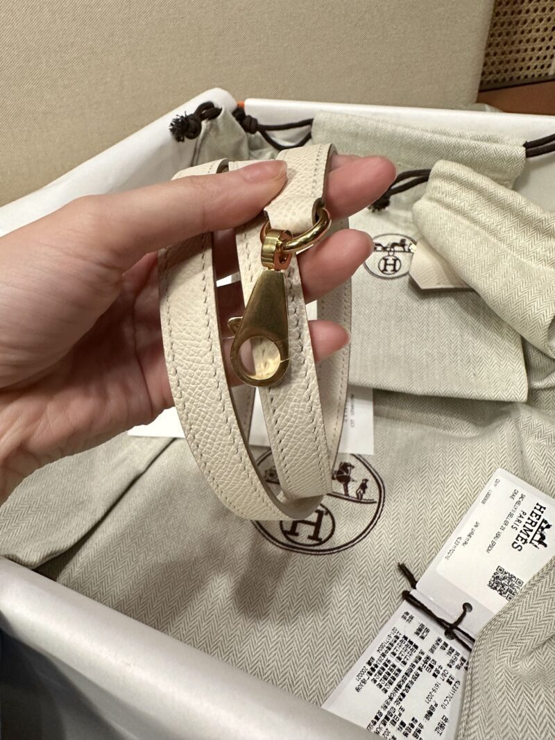 Hermès Kelly 25 Epsom Craie Gold Hardware - Image 21