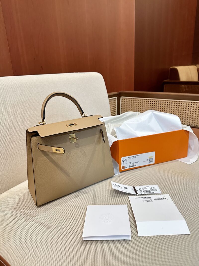 Hermès Kelly 25 Epsom Chai, Gold Gold Hardware - Image 3