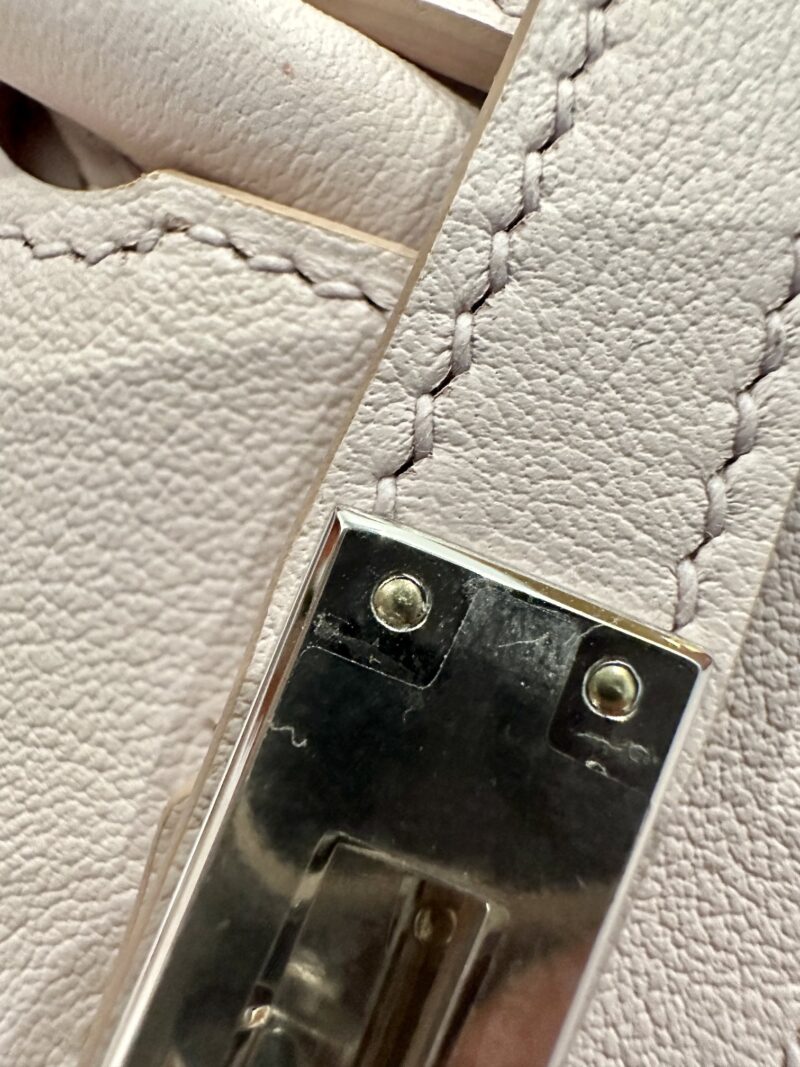 Hermès Birkin 25 Mauve Pale Swift Palladium Hardware - Image 7