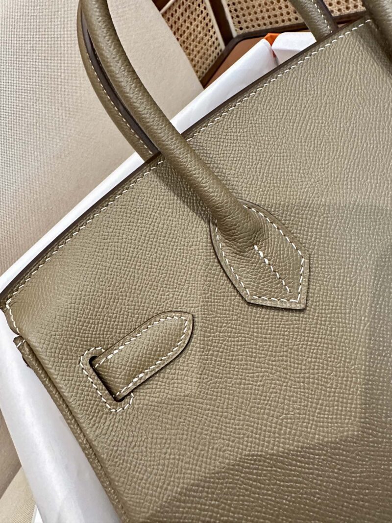Hermès Birkin 30 Etoupe, Silver Epsom Palladium Hardware - Image 10