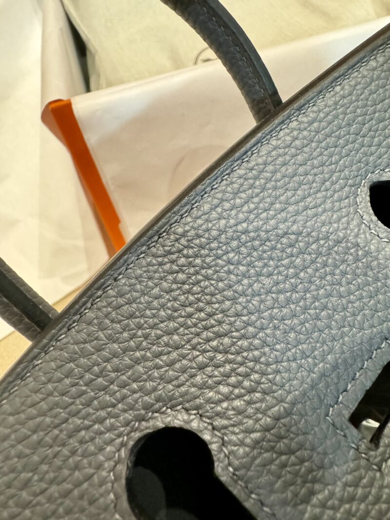 Hermès Birkin 25 Gris Misty, Silver Togo Palladium Hardware - Image 8