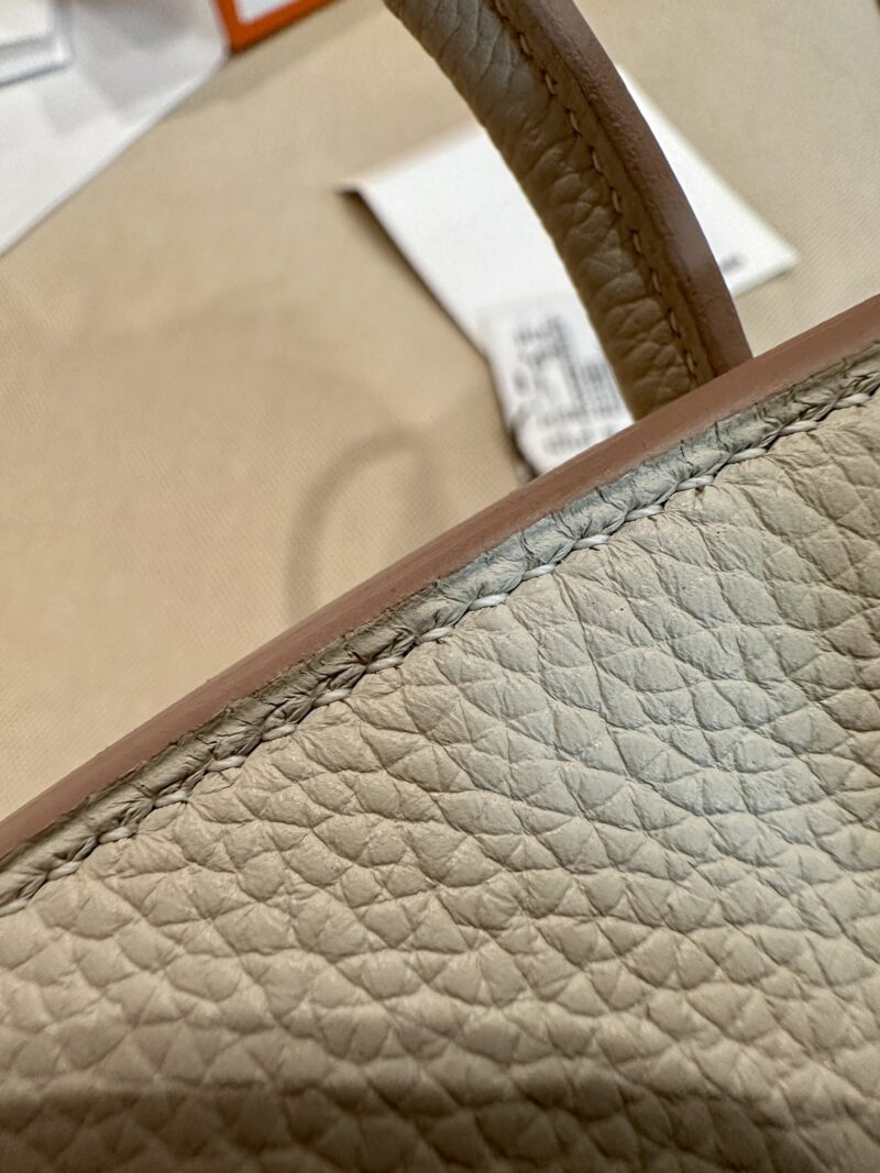 Hermès Birkin 25 Craie, Silver Togo Palladium Hardware - Image 9