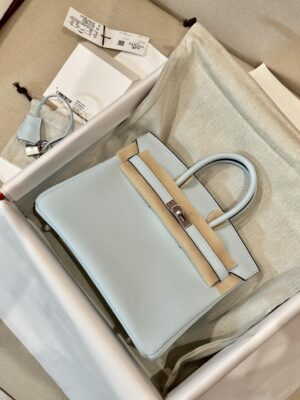 Hermès Birkin 25 Blue Brume Swift Gold Hardware