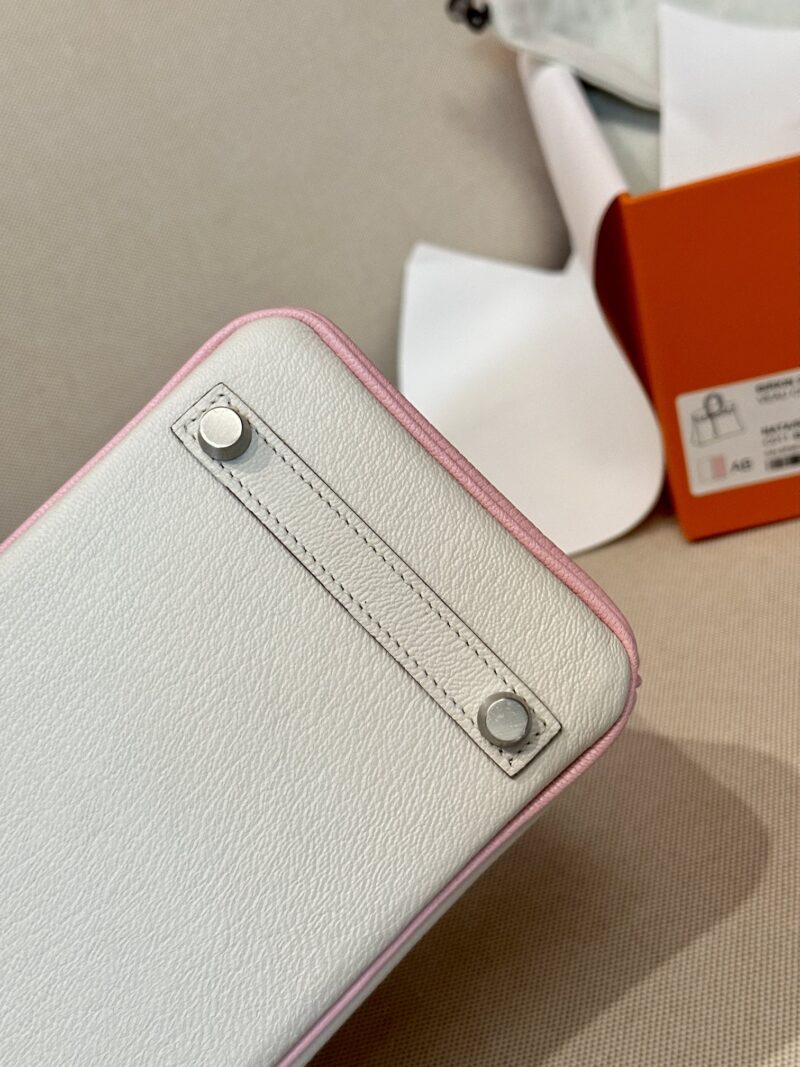 Hermès Birkin 25 Nata, Rose Sakura Chevre Palladium Hardware - Image 8