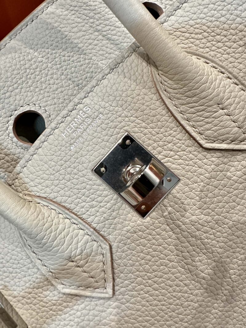 Hermès Birkin 25 Beton Togo Palladium Hardware - Image 7