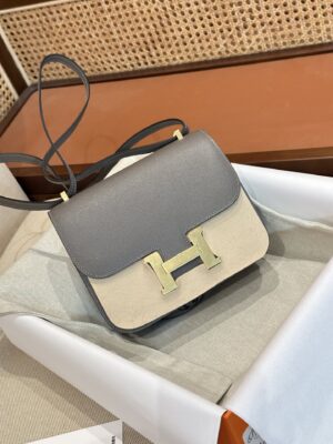 Hermès Constance 19 Etain, Gold Epsom Gold Hardware