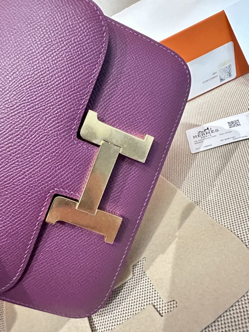 Hermès Constance 19 Anemone Epsom Gold Hardware - Image 7