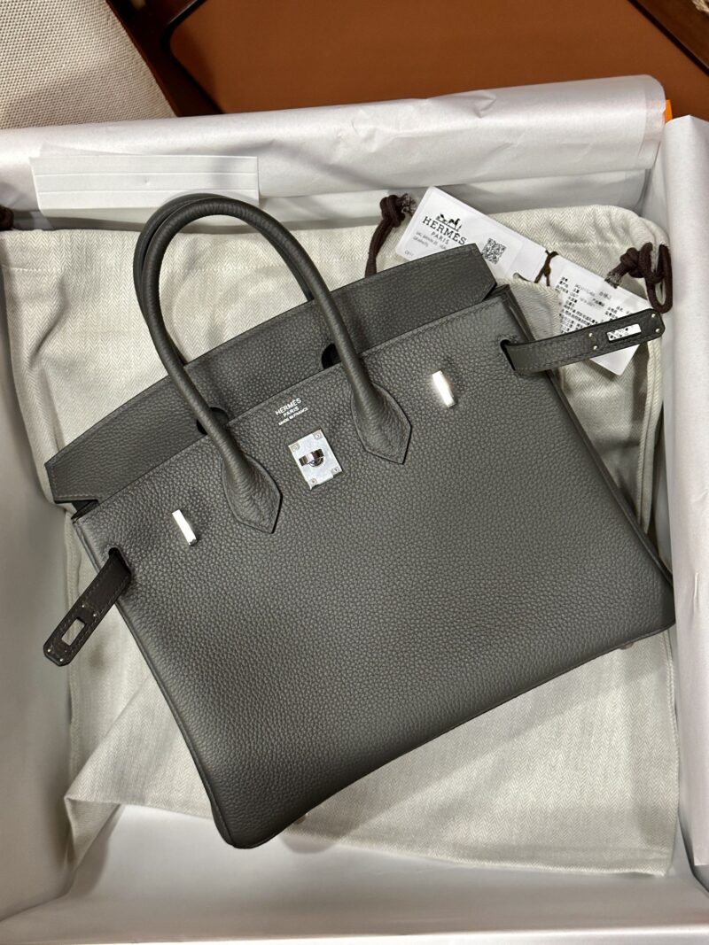 Hermès Birkin 25 Graphite Togo Palladium Hardware - Image 2
