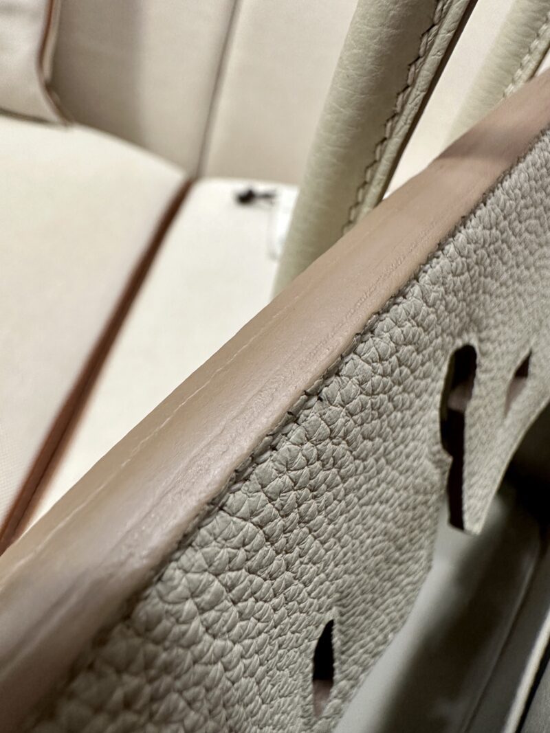 Hermès Birkin 25 Craie Togo Palladium Hardware - Image 5