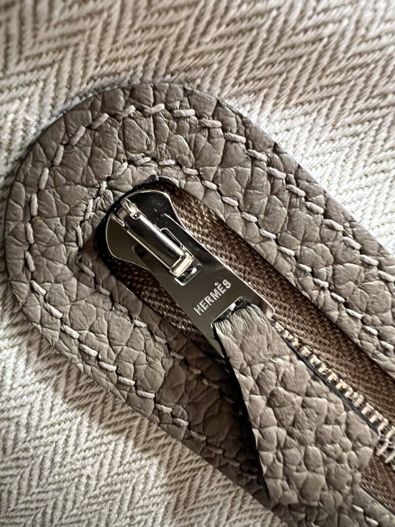 Hermès Garden Party 30 Country Gris Asphalt Silver Hardware - Image 9