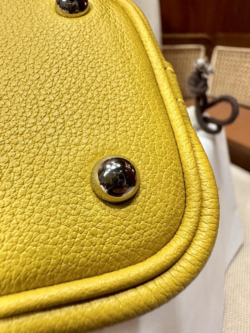Hermès Mini Bolide 18 Evercolor Amber Silver Hardware