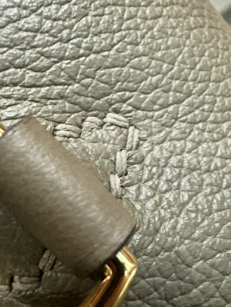 Hermès Mini Kelly 2424 Evercolor & Swift Etoupe Gold Hardware - Image 8