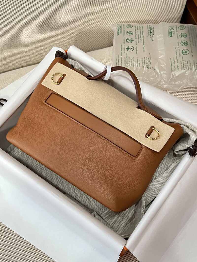 Hermès Mini Kelly 2424 Evercolor & Swift Gold Gold Hardware - Image 8