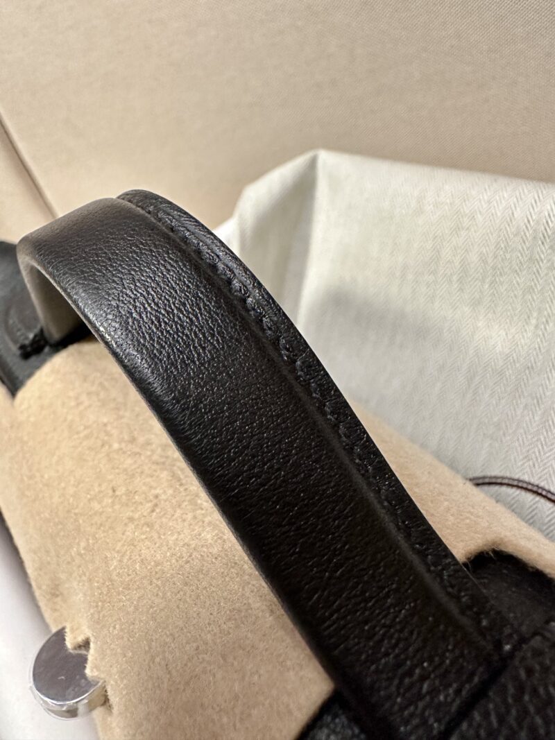 Hermès Mini Kelly 2424 Evercolor & Swift Noir Silver Hardware - Image 19