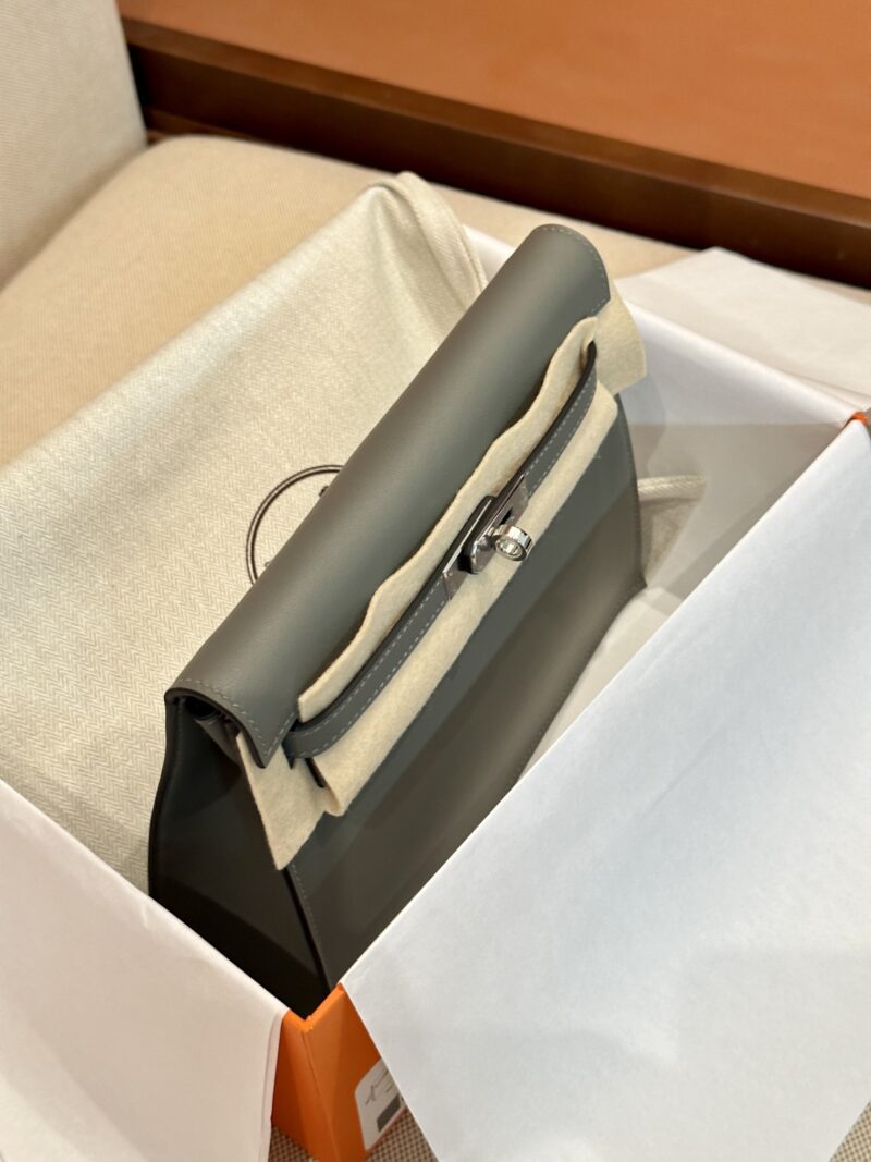 Hermès Kelly Danse Swift Gris Meyer Silver Hardware - Image 3