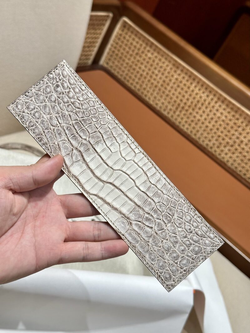 Hermès Kelly Danse 22 Himalaya Niloticus Crocodile Himalaya Gold Hardware - Image 15