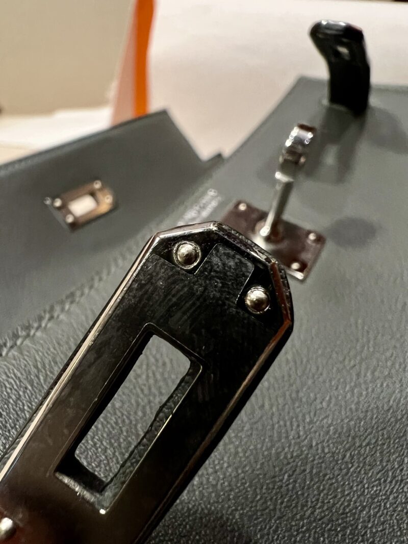 Hermès Kelly Danse 22 Swift Gris Graphite Silver Hardware - Image 8