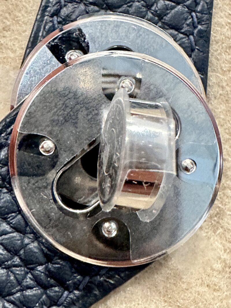 Hermès Lindy 26 Clemence Blue Nuit Silver Hardware - Image 8