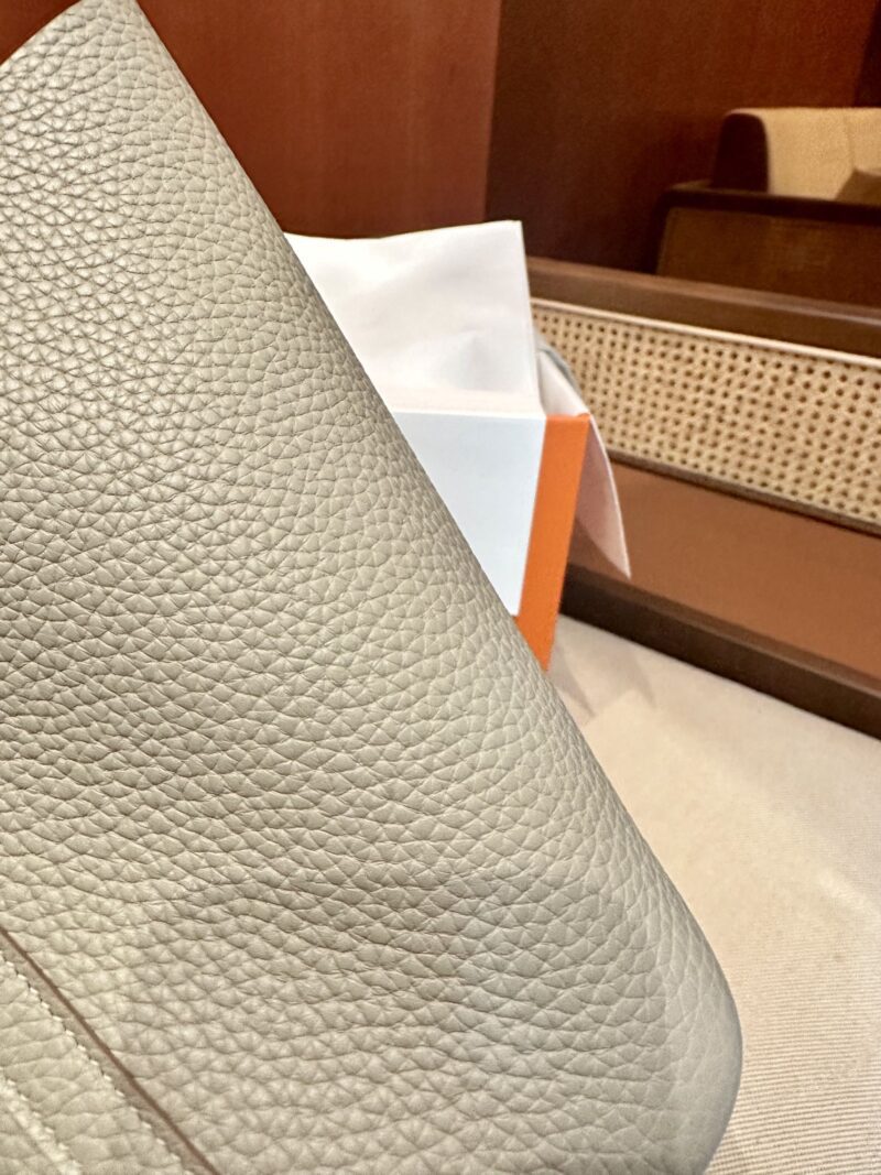Hermès Picotin 18 Clemence Beton Silver Hardware - Image 5