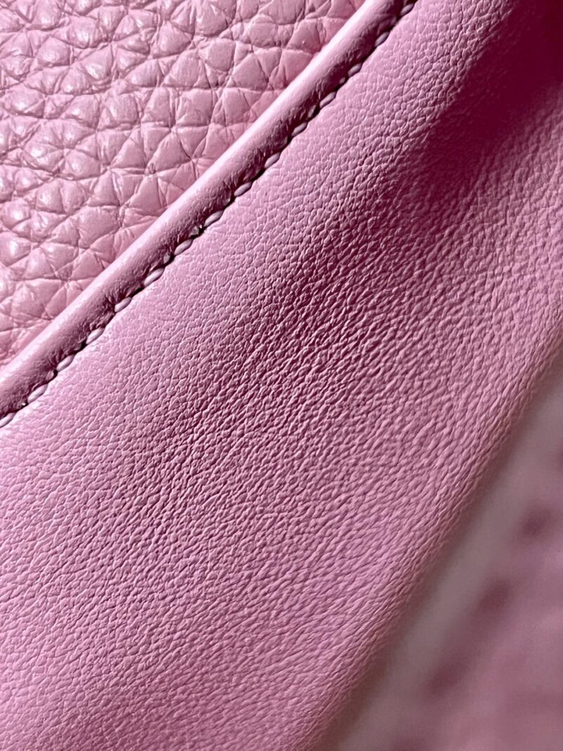Hermès Mini Lindy 20 Taurillon Clemence Mauve Sylvestre Silver Hardware - Image 7