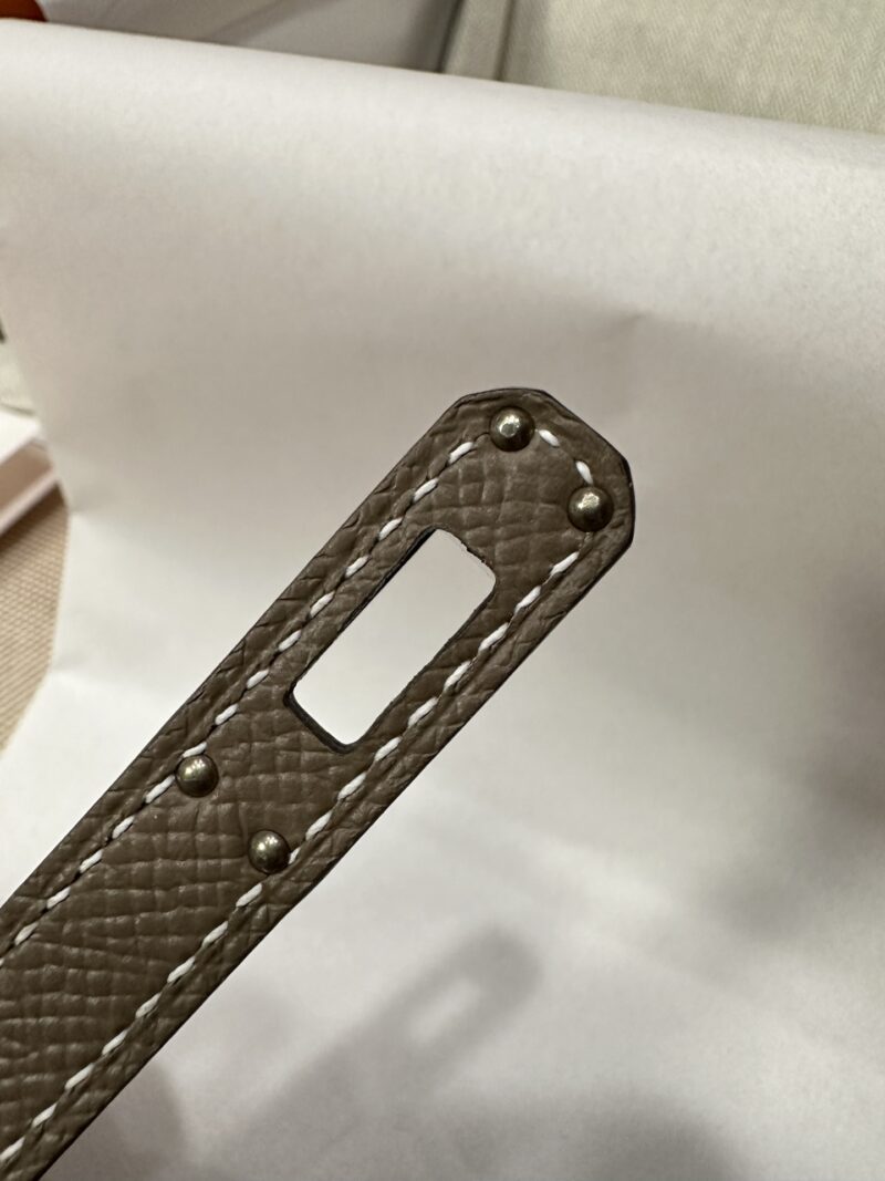 Hermès Mini Kelly 19 Epsom Etoupe Silver Hardware - Image 8
