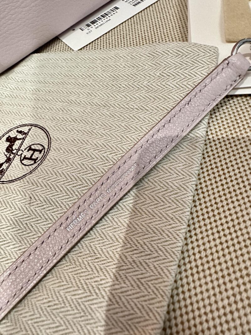 Hermès Mini Kelly 19 Chevre Mauve Pale Silver Hardware - Image 8